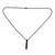Metallic black pendant ball chain necklace