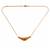 Metallic gold varka crescent pendant necklace