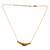 Mtallic gold curved bar pendant pearl rosary necklace