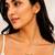 Mtallic gold curved bar pendant pearl rosary necklace