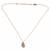 Floral enamel oval pendant necklace