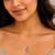 Gold chaand oval shell pendant necklace