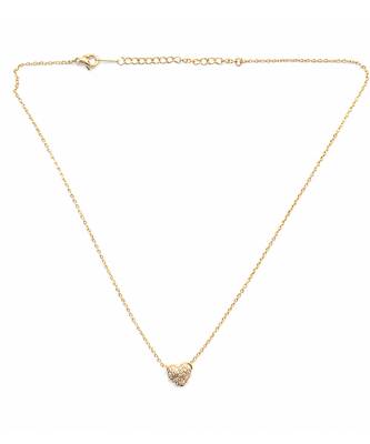 Gold mini heart pendant necklace 2
