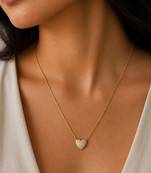 Gold mini heart pendant necklace