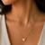 Gold mini heart pendant necklace