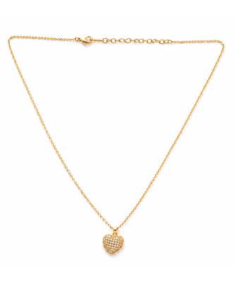 Gold heart pendant necklace 2