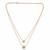 Gold double chain ball pendant necklace