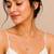 Gold double chain ball pendant necklace