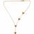 Gold plated multi heart necklace