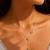 Gold plated multi heart necklace