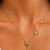 Gold plated multi heart necklace