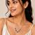 Silver plated heart charm necklace