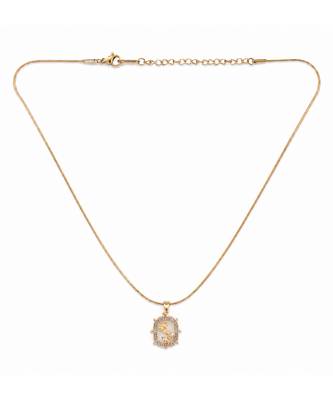 Gold plated snake chain pendant necklace 2