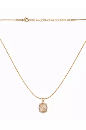 Gold plated snake chain pendant necklace
