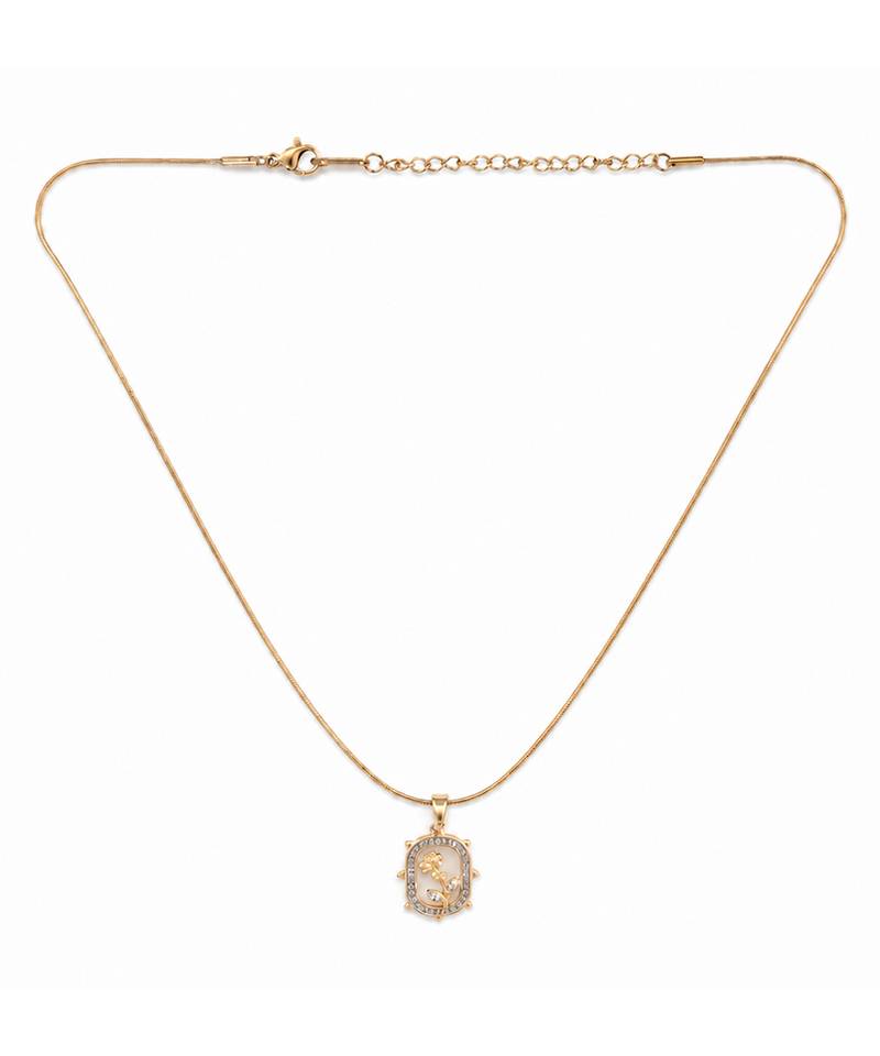 Gold plated snake chain pendant necklace