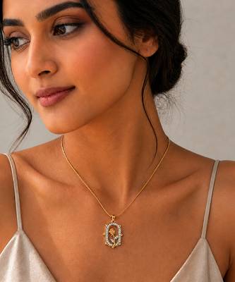 Gold plated snake chain pendant necklace 1