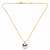 Gold plated mirror dome pendant necklace