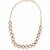 Gold crystal stones tennis necklace