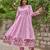 Women's Gorgeous Thread Work Chanderi Sik Fabric Flared Anarkali Pant and Dupatta Set