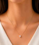 Gold Plated Sphere Ball Pendant Necklace