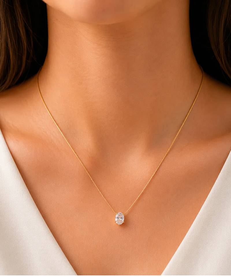 Gold Plated Sphere Ball Pendant Necklace