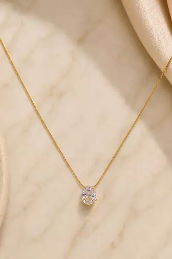 Gold Plated Sphere Ball Pendant Necklace