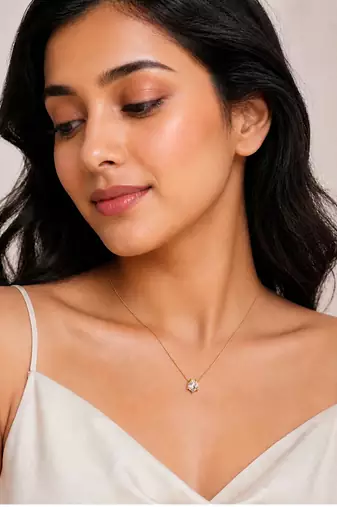 Gold Plated Sphere Ball Pendant Necklace