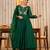 Women's Gorgeous Embroidery Work Chanderi Sik Fabric Flared Kurta Pant and Dupatta Set