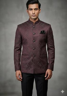 Wine jodhpuri for men | premium designer bandhgala ethnic wear 1