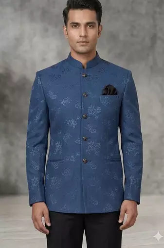Blue color jodhpuri for men | premium designer bandhgala ethnic wear