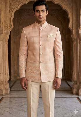 Pitch daman weaving jodhpuri for men | premium designer bandhgala ethnic wear 1