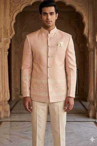 Pitch daman weaving jodhpuri for men | premium designer bandhgala ethnic wear