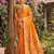 Yellow colour soft silk blend saree with running blouse