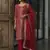 Red colour georgette embroidered kurti palazzo set