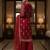 Red colour georgette embroidered kurti palazzo set