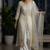 Off-white colour georgette embroidered kurti palazzo set