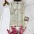 Off-white colour georgette embroidered kurti palazzo set