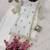 Off-white colour georgette embroidered kurti palazzo set