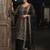 Black colour georgette embroidered kurti palazzo set