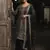 Black georgette embroidered kurti palazzo set