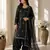 Black premium satin farshi suit set with dupatta