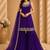 Purple colour faux georgette embroidered sharara suit with dupatta