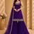 Purple colour faux georgette embroidered sharara suit with dupatta