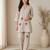 Cream colour pure cotton kantha work co-ord set