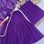 Purple colour faux georgette embroidered sharara suit with dupatta
