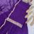Purple colour faux georgette embroidered sharara suit with dupatta