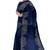 Navy blue embroideres organza silk saree