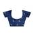 Navy blue embroideres organza silk saree
