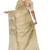 Dark off white embroidered organza silk designer saree