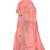 Peach pink embroidered organza silk designer saree